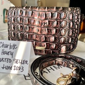 💜Like New💜 Brahmin Belt Bag Plum in Melbourne Leather